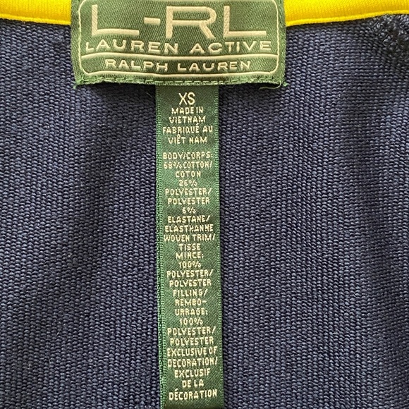 Ralph Lauren Active Quilted Full Zip Vest White and Navy Size XS - Picture 6 of 10